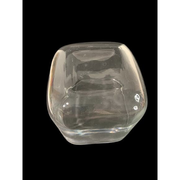Crate & Barrel Clear Glass Vase 4.75" Cube - Picture 8 of 8